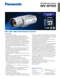 WV-SP305 Spec Sheet (US)