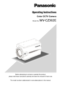 WV-CZ362 Operating Instructions (English)