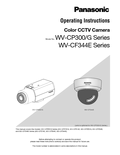WV-CP300 Series, WV-CF344 Series Operating Instructions (English)