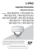 WV-S2231L etc. Important Information (English)