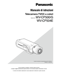 WV-CP500, WV-CP504 Operating Instructions (Italian)