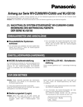 WV-CU950, WV-CU650 Addendum (German)