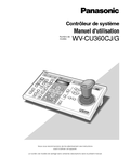 WV-CU360C Operating Instructions (French)