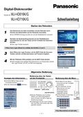 WJ-HD616, HD716 Quick Reference Guide (German)