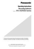 WV-ASR500 Operating Instructions (English)