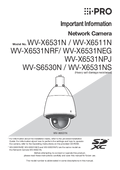 WV-X6531N, X6511N etc. Important Information (English)
