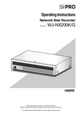 WJ-NX200K/G Operating Instructions (English)