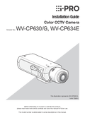 WV-CP630, WV-CP634 Installation Guide (English)