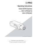 WV-CP630, WV-CP634 Operating Instructions (English)