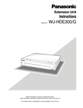 WJ-HDE300 Installation Guide (English)