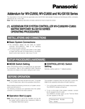 WV-CU950, WV-CU650 Addendum (English)