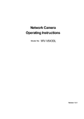 WV-V6430L Operating Instructions (English)