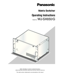 WJ-SX650 Operating Instructions (English)