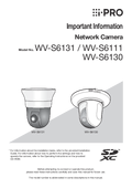 WV-S6131, S6111, S6130 Important Information (English)