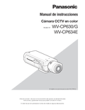 WV-CP630, WV-CP634 Operating Instructions (Spanish)
