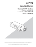 WV-CP630, WV-CP634 Operating Instructions (French)