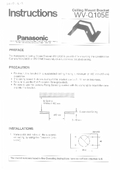 WV-Q105 Installation Guide