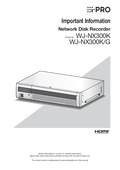 WJ-NX300 Important Information (English)
