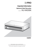 WJ-NX200K Important Information (English)