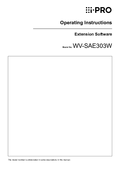 WV-SAE303W Operating Instructions (English)