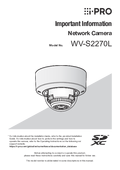 WV-S2270L Important Information (English)