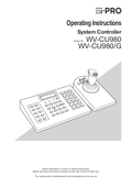 WV-CU980 Operating Instructions (English)