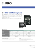 SD Memory Cards Spec Sheet
