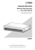 WJ-NX100/2E Important Information (English)