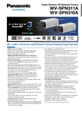 WV-SPN311A, SPN310A Spec Sheet (Global)
