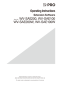 WV-SAE100, SAE200 Operating Instructions (English)