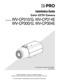 WV-CP300 Series Installation Guide (English)