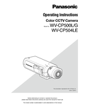 WV-CP500L, WV-CP504L Operating Instructions (English)