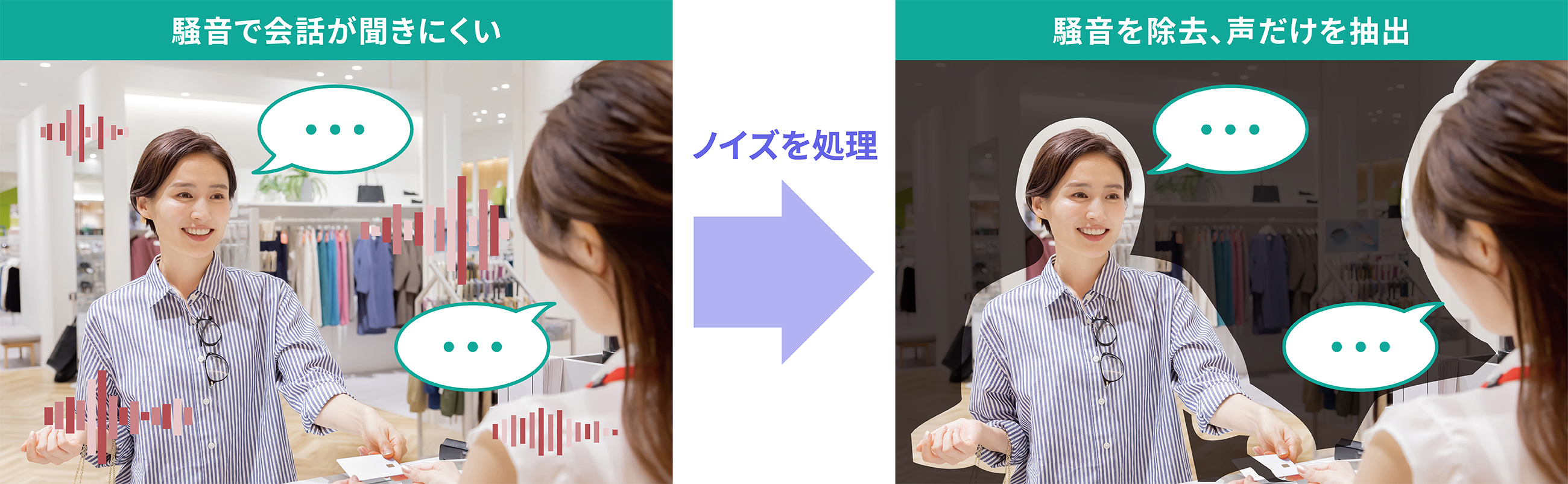 音声ノイズフィルタリング機能